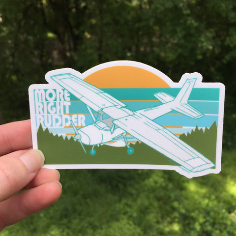 More Right Rudder Cessna airplane sticker